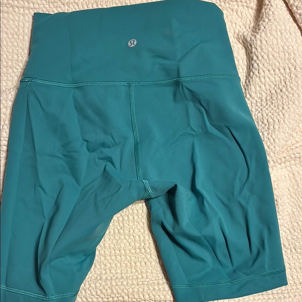 lululemon athletica Blue Bike Shorts High Waist Stretch